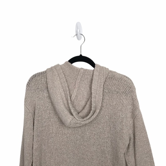 It's Our Time Beige Tan Knit Hoodie Sweater - Picture 5 of 9